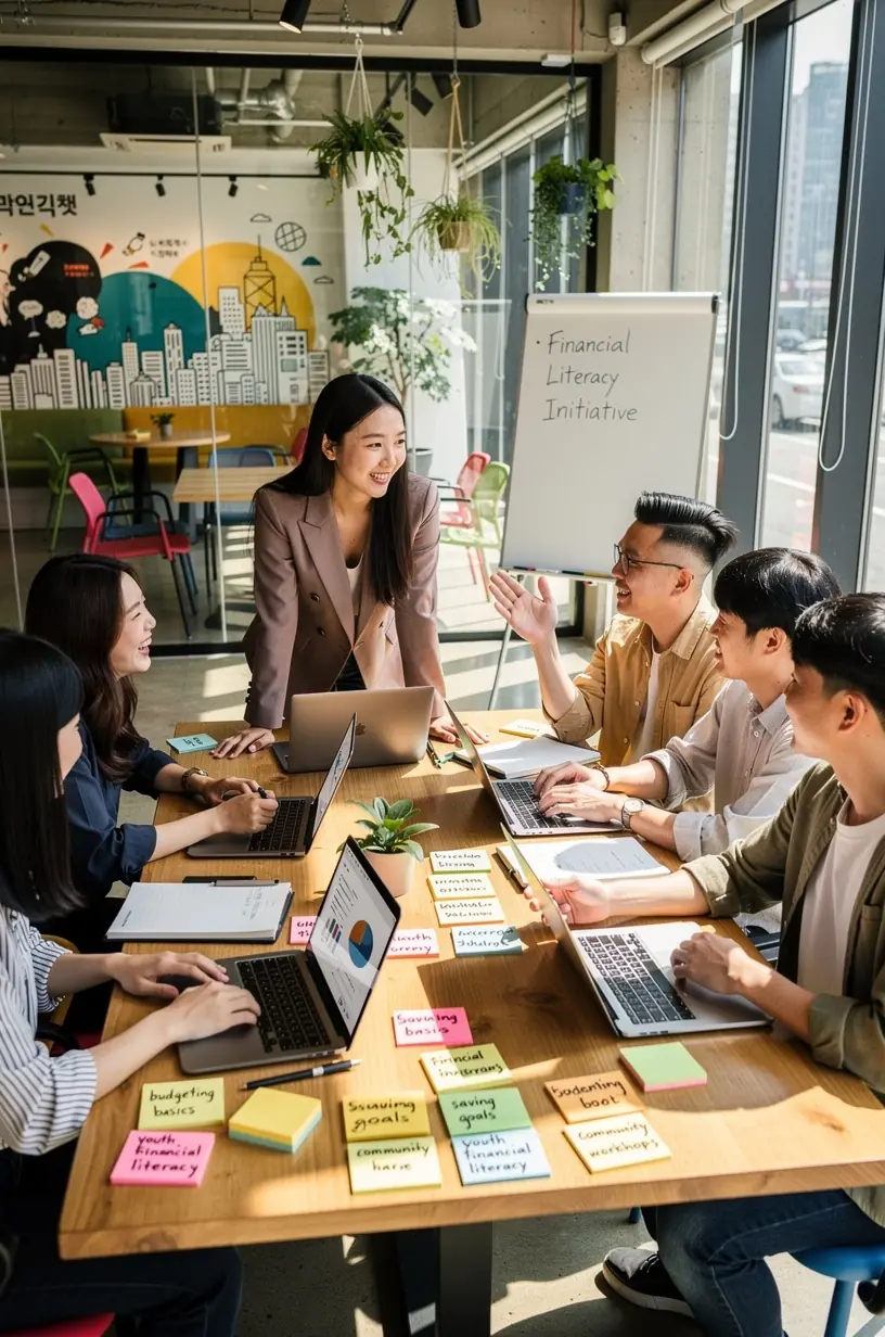 Ilustrácia grafu znázorňujúceho rast osobných financií s poznámkami a tipmi pre správu rozpočtu.